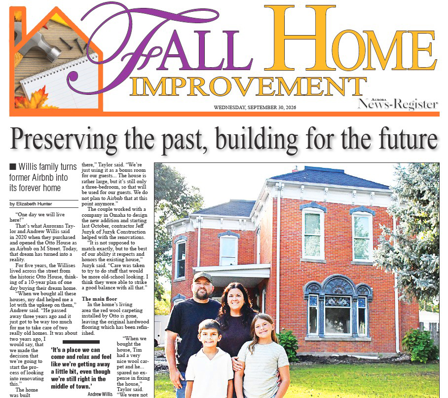 Otto House reno kicks off Fall Home Improvement section