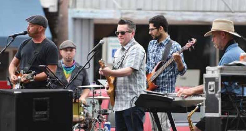 Mike Semrad said he and the River Hawks were glad to finally be performing in front of a live audience. News-Register/Kurt Johnson