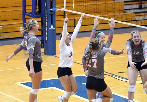 Aurora won the Central Conference tournament Saturday with a two-set win over York in the finals. 