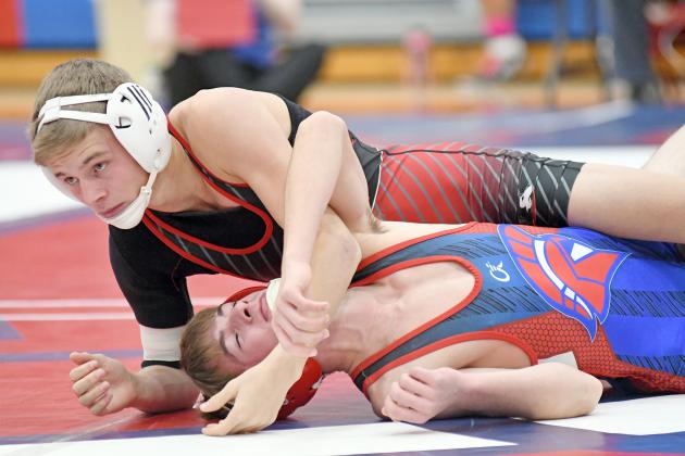 Caden Svoboda set the new Aurora school record for career pinfalls over the weekend, breaking Garret Johns’ old mark. Svoboda is also approaching the 150 career wins mark, a feat fellow senior Trevor Kluck reached over the weekend, too. 