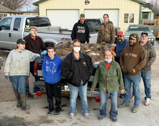 A recent donation of 97 deer hides was received by the Elks Lodge this year. 
