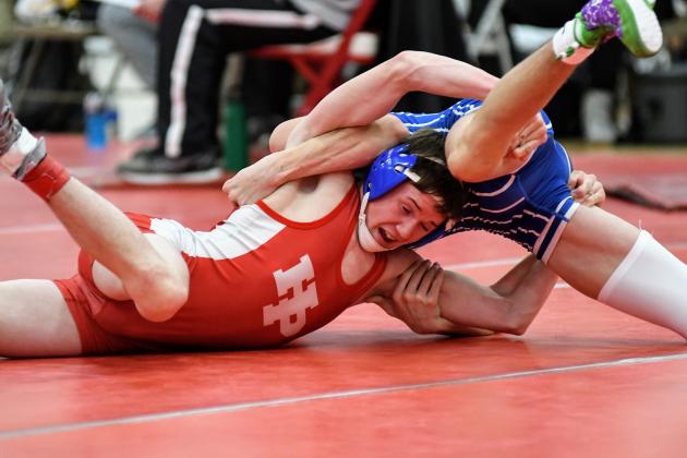 High Plains' Lance Russell won two of his three contested matches Friday afternoon. 