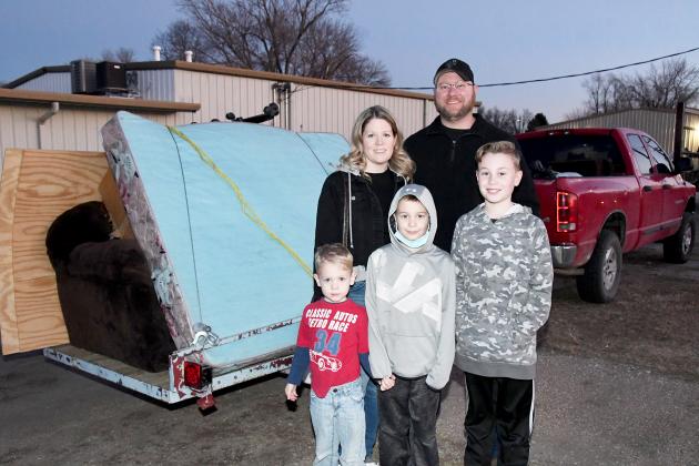 Jerry and Lisa Riordan of Aurora have launched a new after-hours business called Jerry’s Junk Removal. They are pictured here with sons, from left, Jaxson, Dylan and Noah.