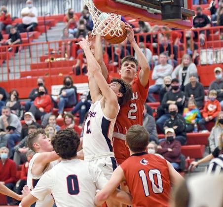 Aurora's Tate Nachtigal scored 14 points in a 53-38 loss to Adams Central in the Central Conference finals Saturday. 