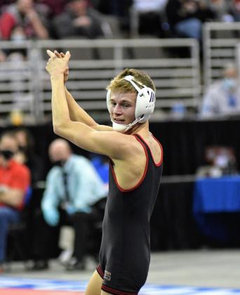 Caden Svoboda won his first state championship in his final match as a Husky Saturday night.
