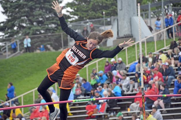 Tracy Wiles finished ninth in the Class D girls pole vault with a mark of 8-06 during her first appearance at the state meet. 