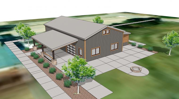 This is an architectural rendering of the proposed Aurora Community Clubhouse, which is being proposed as a joint venture by the Poco Creek Golf Course and Hamilton Recreation, Inc., boards.