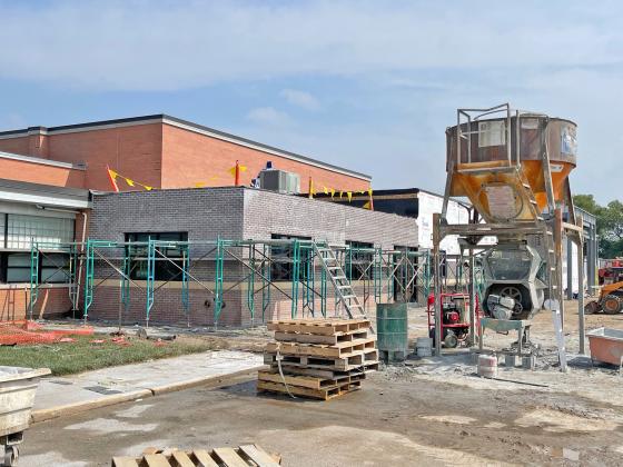 A photo taken last week at the High Plains high school building in Polk shows a portion of the $3.85 million project.