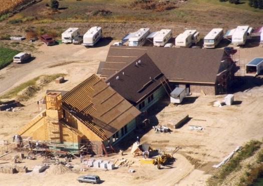 Courtesy photo // This aerial view shows the Messiah Lutheran Church during its original construction in 1999.