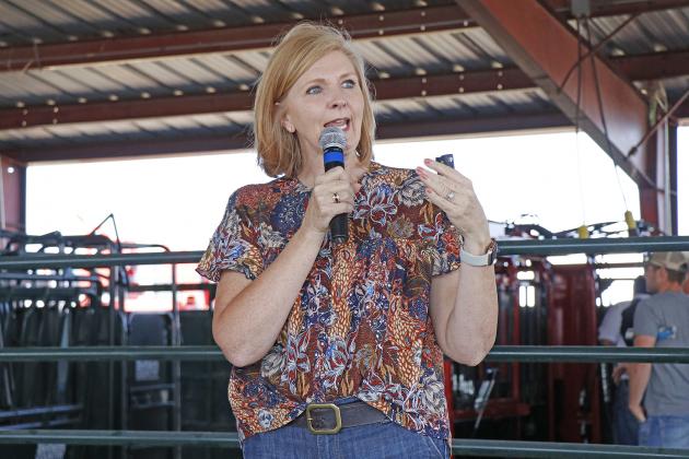 Executive director of the Nebraska Beef Council Ann Marie Bosshamer spoke to a full crowd on Sept. 15 at Husker Harvest Days on the topic of changing consumer trends in beef.
