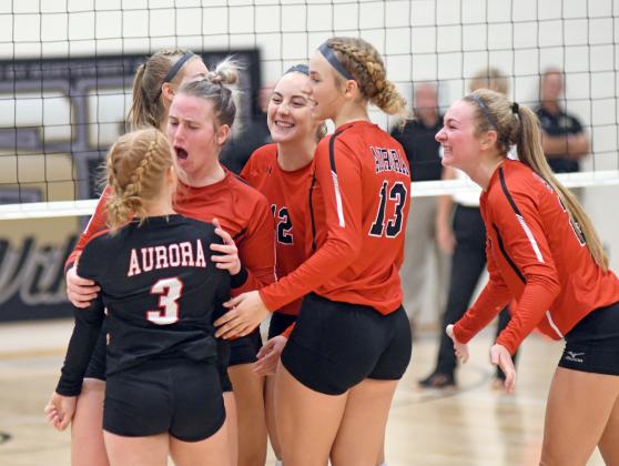 Aurora's bid for a state volleyball tournament appearance fell a game short, losing to GINW Saturday in the B-6 final. 