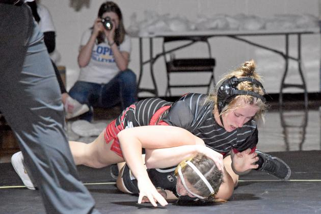 Tiffany Senff was a winner for Aurora during its first-ever dual Dec. 21 at GINW. 