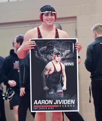 Aaron Jividen earned his 100th career win Friday at Platteview. 