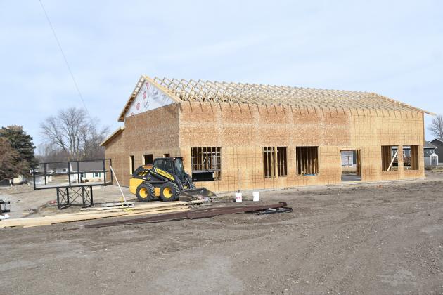 A new community clubhouse on the edge of Poco Creek Golf Course is nearly enclosed now, with the facility expected to be fully completed and available for public use by May 1.