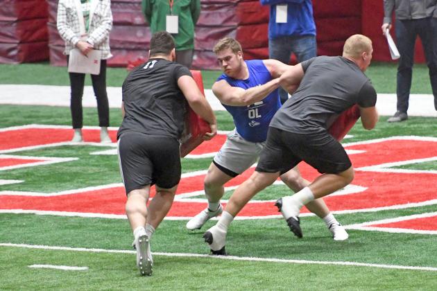 Former Giltner Hornet and UNK Loper Corey Hoelck participated in Nebraska’s pro day March 22 in front of 28 NFL scouts. 