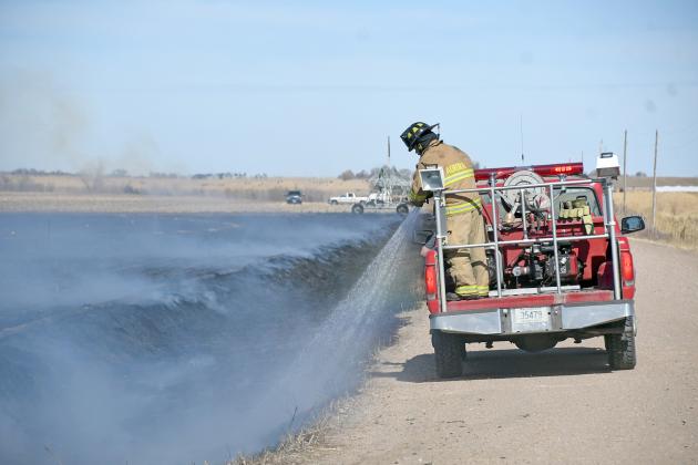 Aurora fire crews responded quickly to a field blaze just south of Aurora at the corner of 10 and S Roads around noon March 2 and were able to contain it.