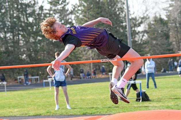 Hampton’s Brayden Dose competed in the high jump at Saturday’s rescheduled High Plains Invite, finishing third. 