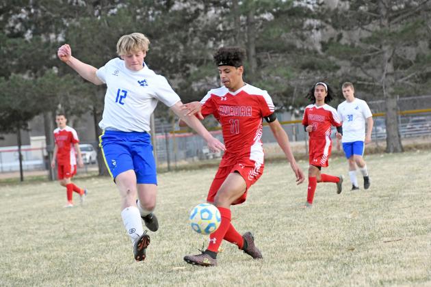 Aurora’s Alex Wheeler (pictured) scored in the first half against York Saturday in an eventual 2-1 loss to the Dukes which ended the Huskies’ season. 