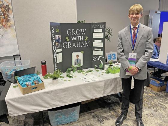 Graham Christenson’s campaign slogan “Grow with Graham” was a hit among his peers.