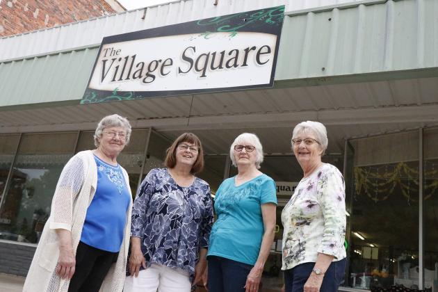 From left, Dorothy Balaban, Becky Freelend, Dorris Moellenberndt and Joyce Dose still love working together at the Village Square and look forward to celebrating year 30 in style.