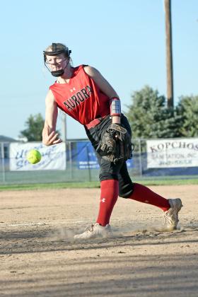Eva Fahrnbruch struck out a total of 26 batters last week, 13 in each contest, pitching complete game winners against Centennial and York. 