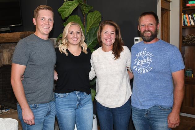 New partners in Lincoln Creek Landscape & Design venture include, from left, Ian and Logan Mertlik, and Carrie and Kyle Peterson. The business will be based out of the Peterson’s rural home on 14 Road northeast of Aurora.