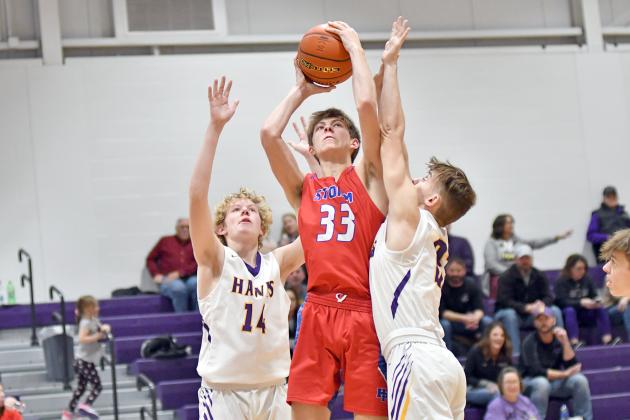 HPC’s Carter Urkoski posted a double-double with 21 points and 12 rebounds in the Storm’s 49-41 win at Hampton Thursday. 