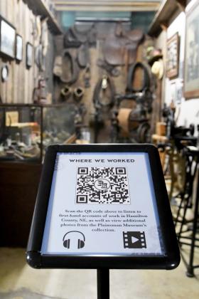 Scanning this QR code at the Plainsman Museum will take viewers to a new display featuring narrated scripts and archive photographs explaining the exhibit.