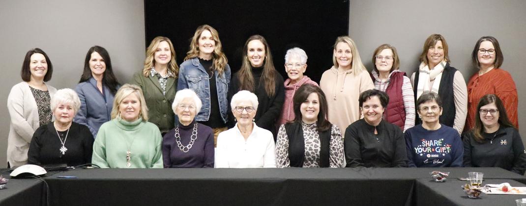 Gathering together to give back, the Hamilton Community Foundation’s Women in Philanthropy group currently consists of, front row from left: Connie Cranston, Barb Bonifas, Virginia Koepke, Myra Higgins, Dawn Shaw, Deb Nelson, Roberta Cool and April Mason. Back row, from left: Laura Reeson, Jaime Kreutz, Tammy Morris, Lori Thiele, Maggie Preissler, Juanita Regier, Angie Coufal, Melanie Klute, Jill DeMers and Tonya Papineau. Not pictured: Bonnie Jones.
