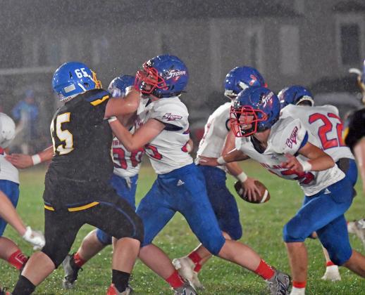The rain made things difficult but HPC had no problem in the run game for a 55-0 win over Nebraska Lutheran. 