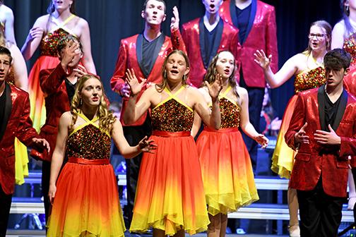 Cherishing their final performance of the year, the Aurora High School Show Choirs give their all in the show that they’ve performed in competitions.