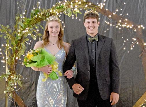 Seniors Haylee Scott and Taylor Smith were crowned queen and king of the Giltner High School prom Saturday night..