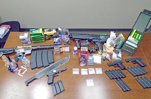 A Sunday search warrant executed at a home in Aurora resulted in the seizure of these items which included 16.6 grams of methamphetamine and 1.9 grams of fentanyl. 
