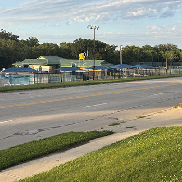 This section of Highway 34 by the Aurora swimming pool will be the focus of a study to consider the concept and cost of building an undercrossing in conjunction with an NDOT highway improvement project planned for approximately 2030.