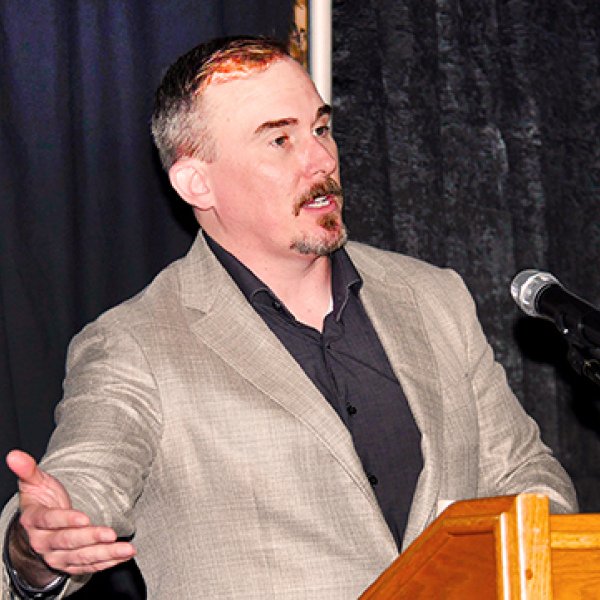 Dr. Jesse Bell, a professor of water, climate and health at the University of Nebraska Medical Center, shared his research and views on studies involving the presence and impact of nitrates in the state’s drinking water supply at the Grain Place Foundation’s Field Day on July 18.