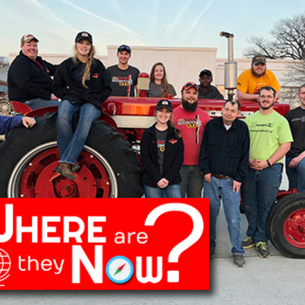 Doug Koozer (right) is the owner of Ag Tractor Supply in Lincoln and a club sponsor for the University of Nebraska-Lincoln’s Tractor Restoration Club. 