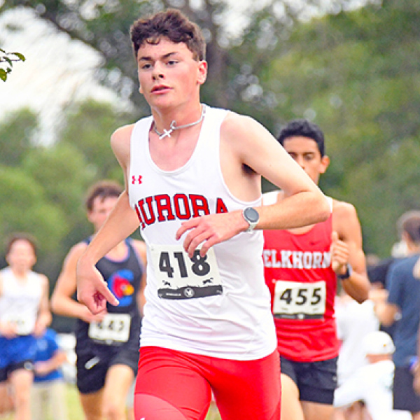 Grayson Oswald ran a lightning-quick time at Thursday’s Seward Invite, finishing 10th overall with a time of 16:49. 