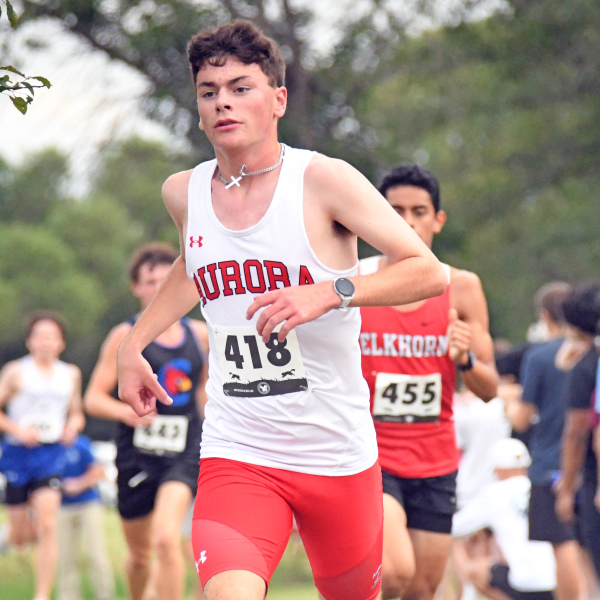 Grayson Oswald picked up a top 10 finish for Aurora at Thursday's Seward Invite, running 16:49. 