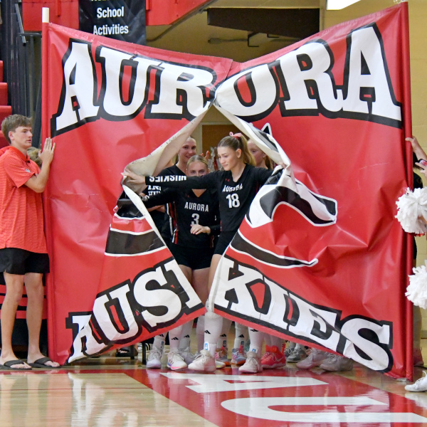 The Aurora volleyball team will host the C1-8 subdistrict tournament next week. 