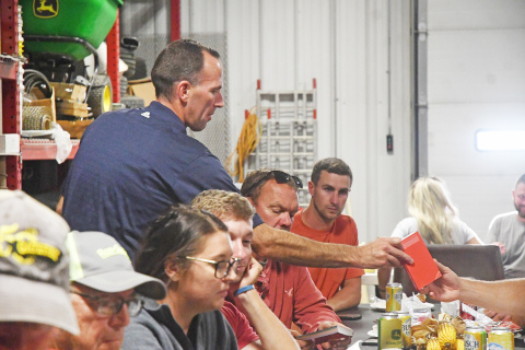 The Nebraska Extension handed out field pocket guides to producers attending the plot tour held by the Hamilton County Corn Growers Association.