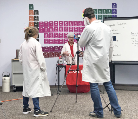 During one of many virtual learning sessions Edgerton staff members Nicole Havlik (left), Deb Miller and John Boeder were on deck to educate, and make sure things went smoothly. 