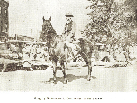 This parade commander was a large part of the celebration.