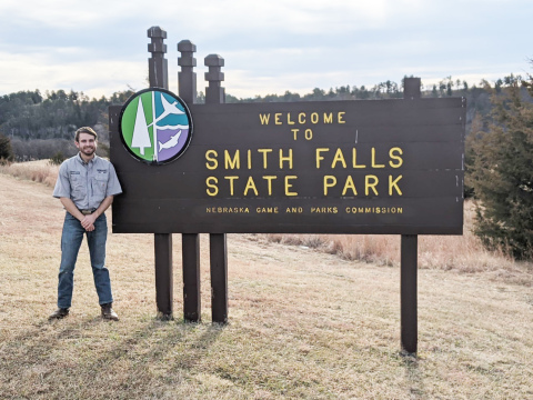 Alex Lohrmeyer stands outside Smith Falls, where he was the superintendent over the course of this season.