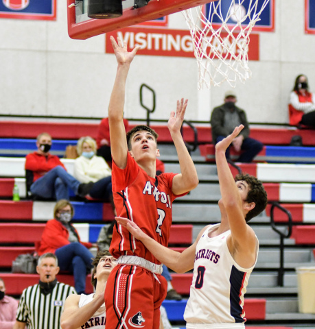 Aurora's Tate Nachtigal led the Huskies with 17 points in a 50-44 win at Adams Central Thursday. 