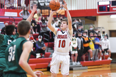 Aurora senior Cayden Phillips had a team-high 20 points in a 51-37 win against Schuyler Friday night. 
