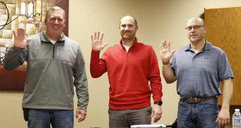 Newly elected (and re-elected) 4R board members included, from left, Scott Schuster, Brock Wyatt and Dan Pachta.