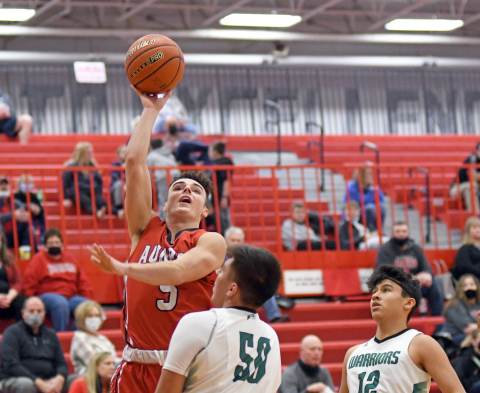 Jameson Herzberg led Aurora with 19 points in a 53-38 win over Schuyler Friday night.