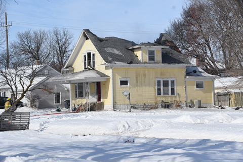 The Adams family home on H Street sustained heavy damage in Tuesday's fire.
