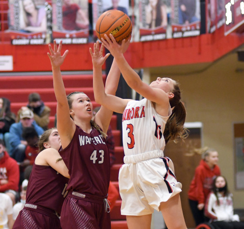 Aurora's Cassidy Knust had 22 points in a 56-52 overtime win against Waverly.