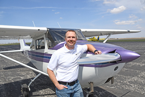 Keal Bockelman purchased this Cessna 172 airplane last year for personal use, but eventually saw an opportunity and launched a new business to begin offering private flying lessons.